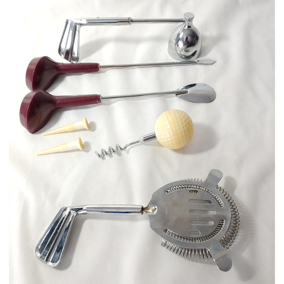 Golf Gift Set Hallmark Golf Mug with Golf Bag & Clubs Cocktail Set Barware 2 pc - Picture 10 of 16